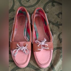 Sperry Women's Pink and Tan Flats